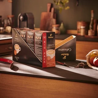 Balení Cafissimo Caffè Crema plná chuť 30 kapslí v papírovém obalu.