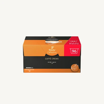 Balení kapslí Tchibo Cafissimo Caffe Crema.