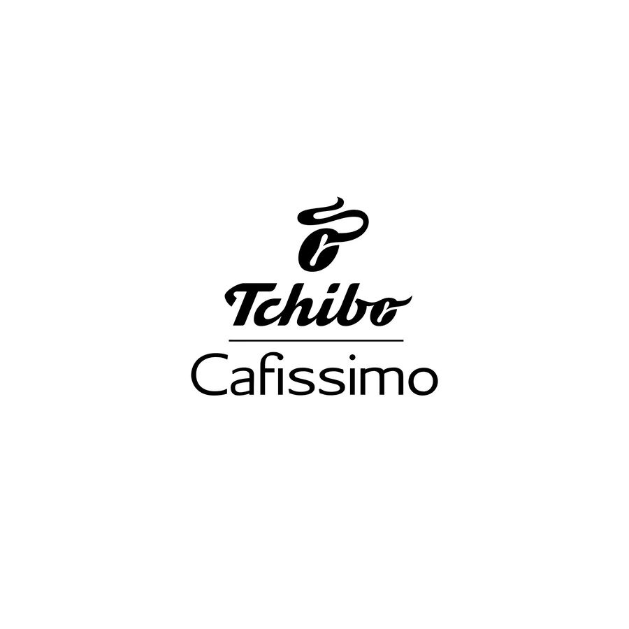 Logo Tchibo Cafissimo na bílém pozadí.