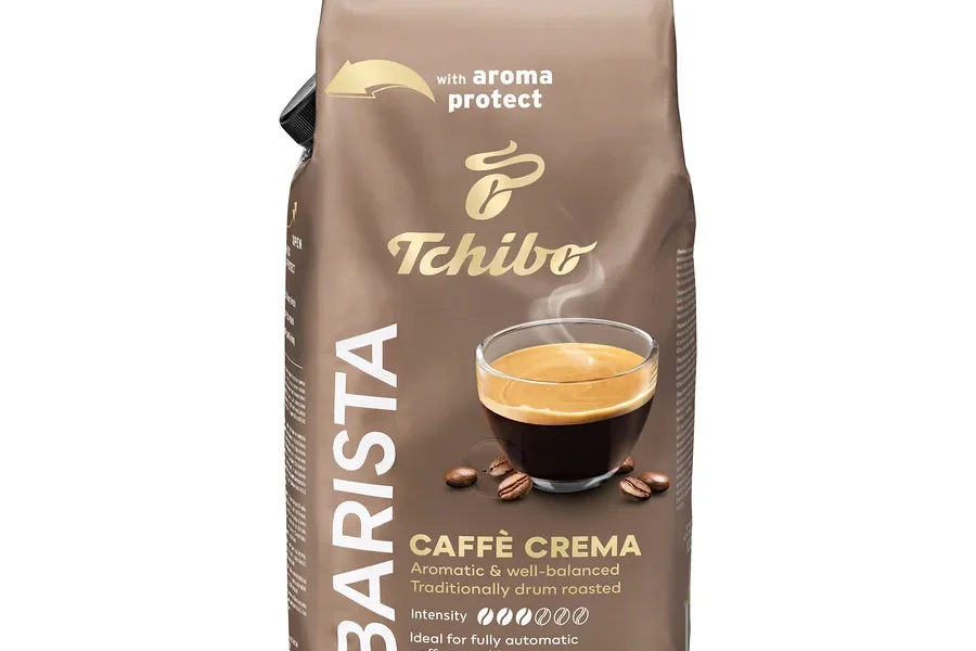 Balení zrnkové kávy Barista Caffè Crema – 8 x 1 kg.