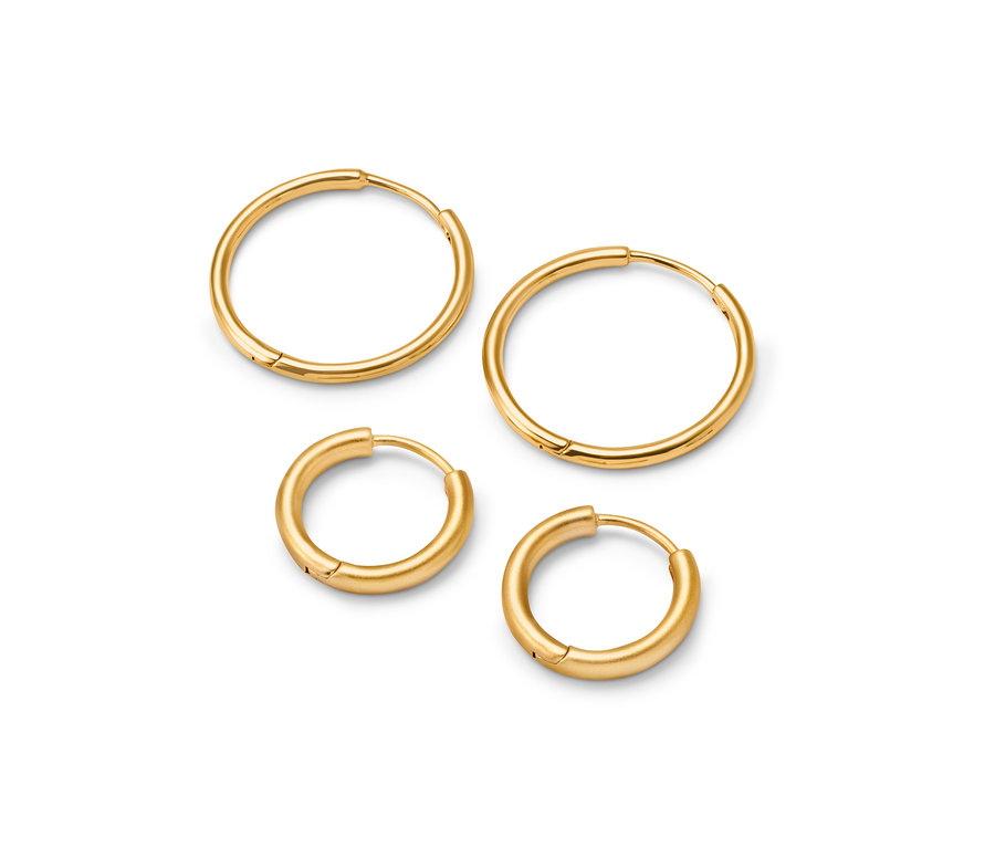 Dvě sady pozlacených kreolek.