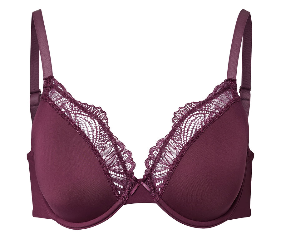 Bordó podprsenka s kosticemi.