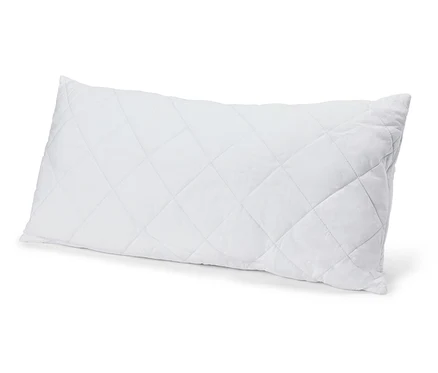 Bílý polštář Cell Solution® o rozměrech 80 x 40 cm s kosočtvercovým prošíváním leží na bílém pozadí.
