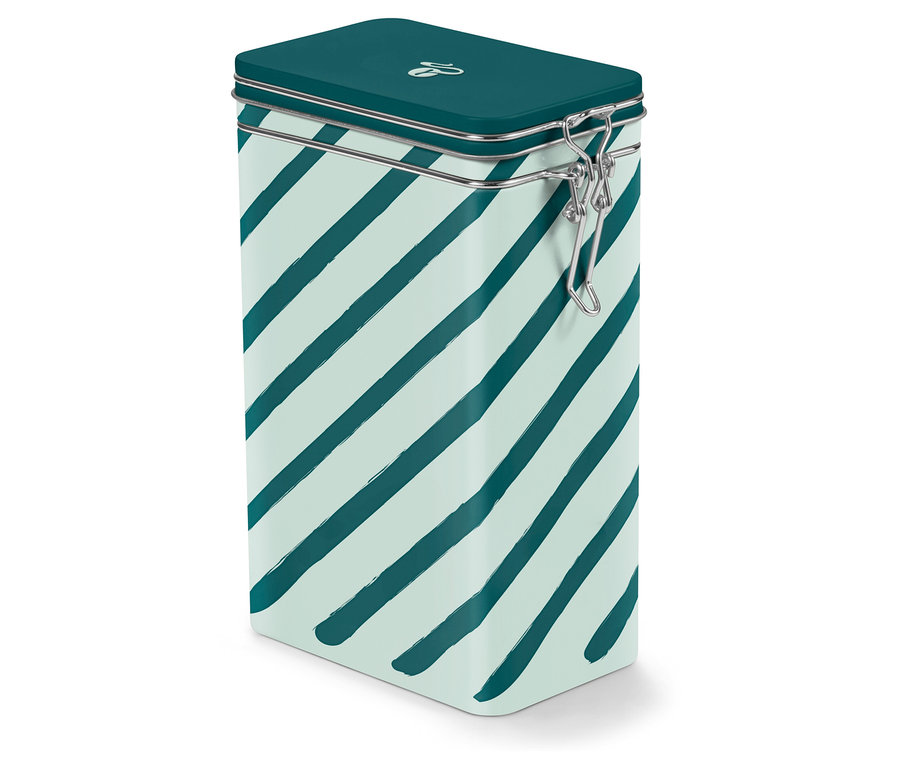 Dóza na kávu, s proužky