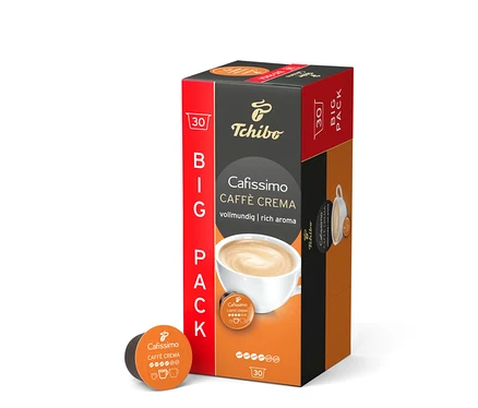 Na obrázku je balení Cafissimo Caffè Crema vollmundig - 30 kapslí.