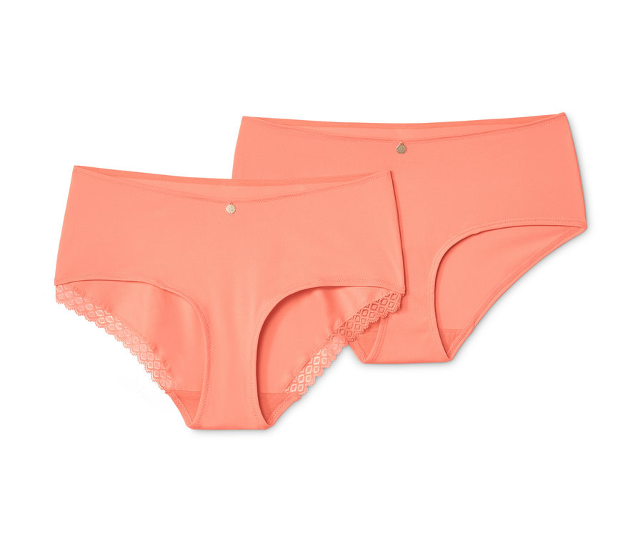 Dvoje papájové kalhotky.
