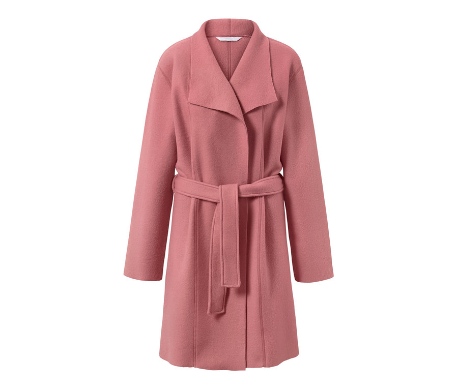 Růžový hebký fleecový župan s páskem.