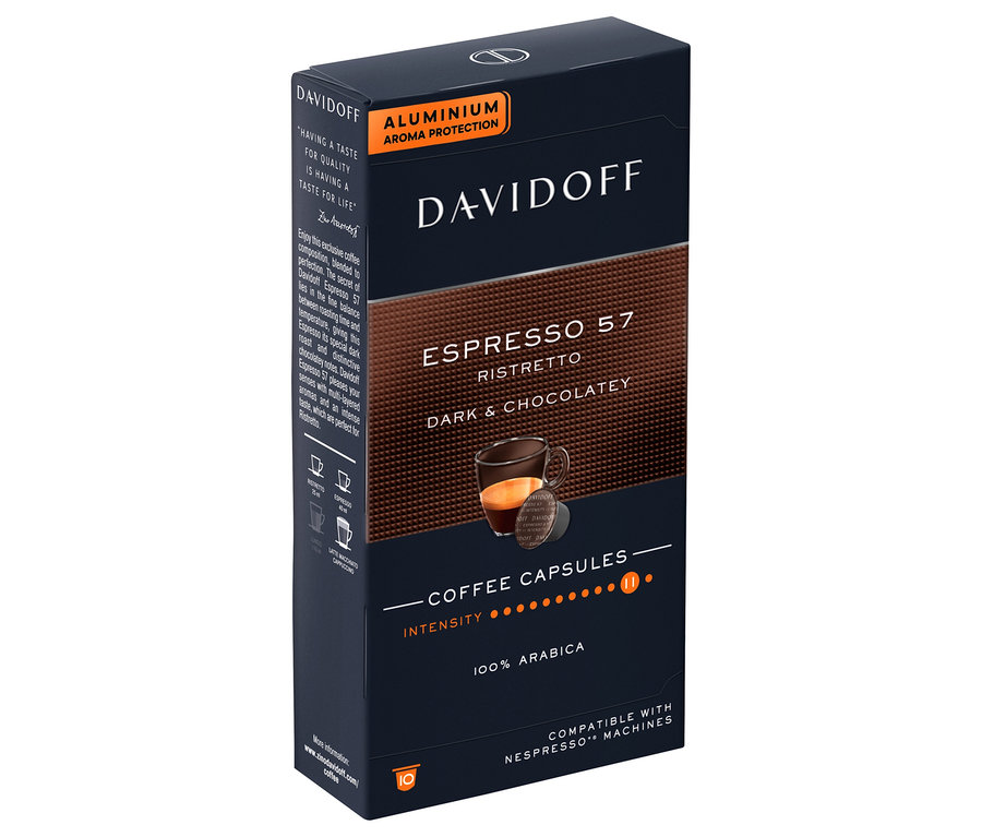 Balení 10 kapslí kávy DAVIDOFF CAFÉ Espresso 57.