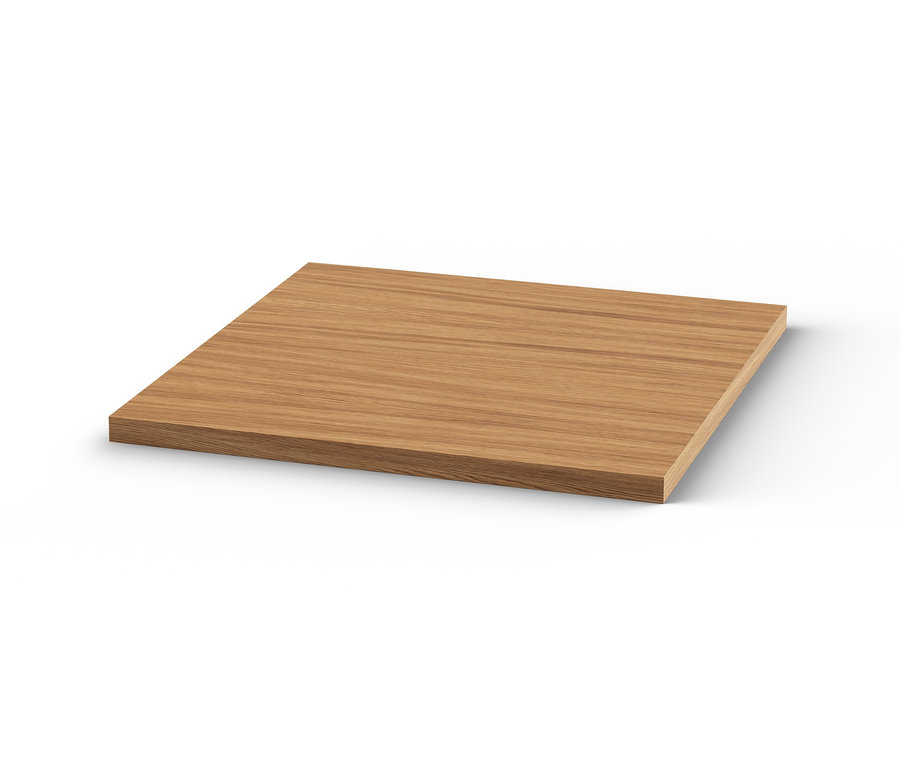 Detail dřevěné desky úzké kovové komody »CN3«.