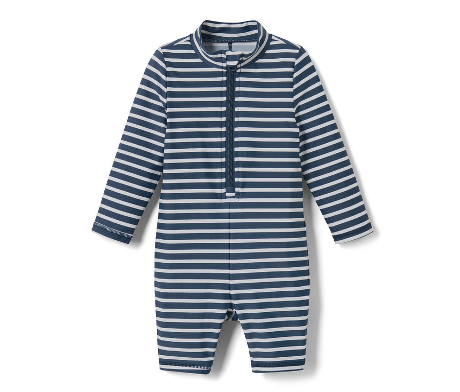 Pruhovaný overal s UV filtrem 80 pro miminka.