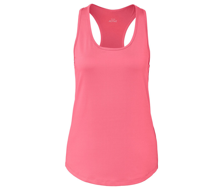 Růžové tílko s racerback střihem.