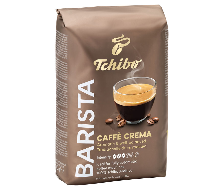 Balení zrnkové kávy Barista Caffè Crema 500 g.