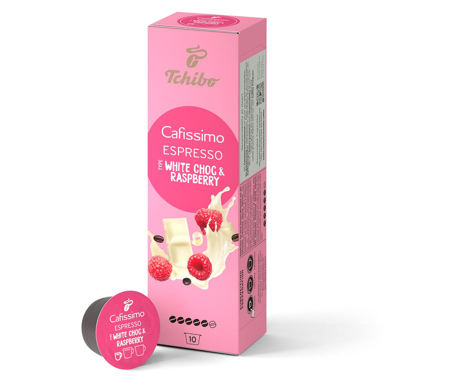 Cafissimo Flavoured Espresso – White Choc & Raspberry – 10 kapslí