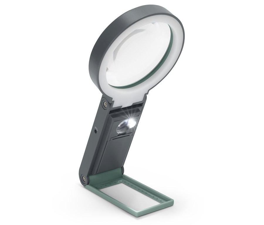 Zobrazení LED pracovní lupy se stojanem.