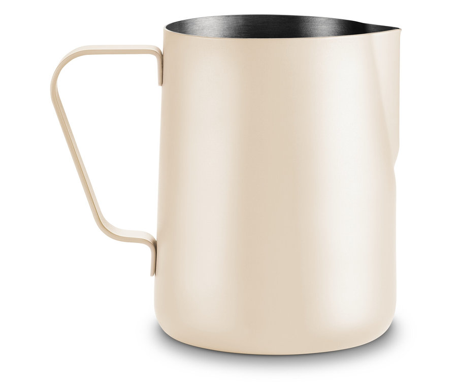 Konvička k napěňování mléka, béžová