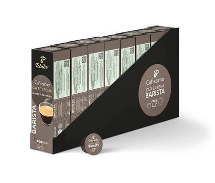 Řada balení kávových kapslí Cafissimo BARISTA Caffè Crema.