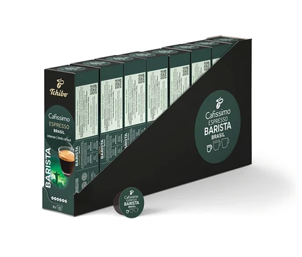 Balení kapslí Cafissimo Barista Espresso Brasil.