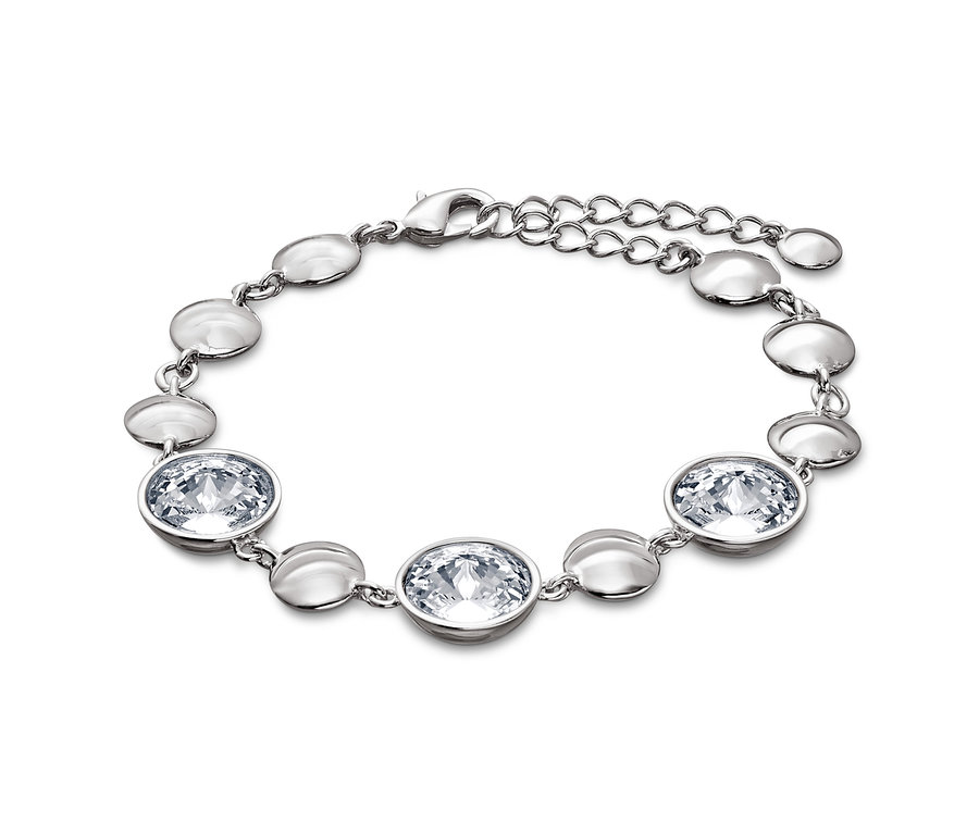 Náramek s kamínky Rivoli od Swarovski® se stříbrnými detaily.
