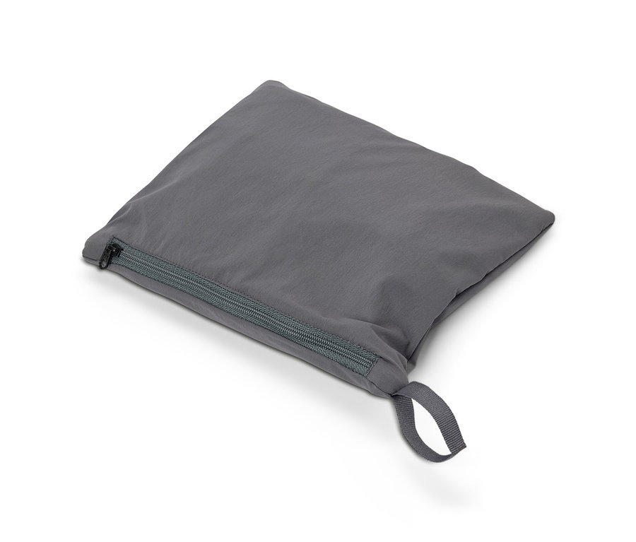 Šedé pouzdro na lehké funkční kalhoty se zipem a poutkem.