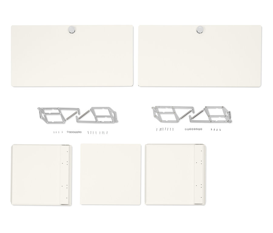 Sada bílých kovových výklopných dvířek CN3.