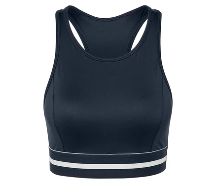 Modrá sportovní podprsenka »Crop Top«.