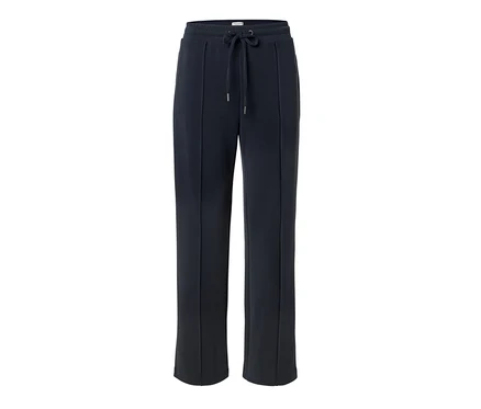 Tmavě modré kalhoty joggpant z modalové směsi s tkaničkou v pase.