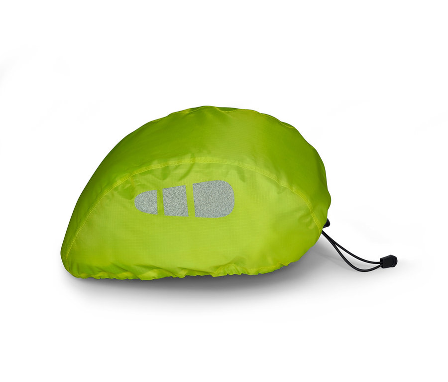 Zelený obal s reflexními prvky na bílém pozadí.
