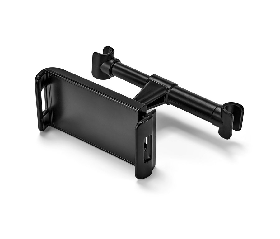 Černý držák na tablet do auta.