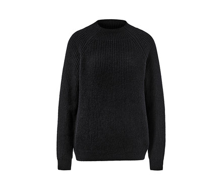 Svetr z hrubého úpletu se stojáčkem, černá