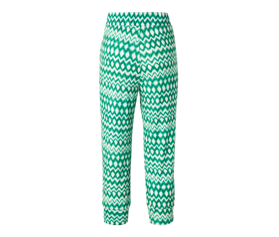 Trojčtvrteční žerzejové kalhoty s potiskem.