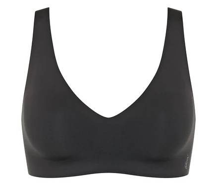 Černá podprsenka sloggi ZERO Feel 2.0 Soft Bra na bílém pozadí.