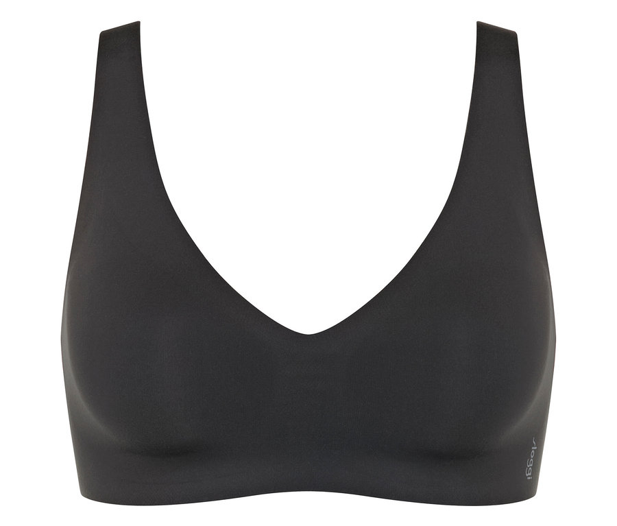 Černá podprsenka sloggi ZERO Feel 2.0 Soft Bra na bílém pozadí.