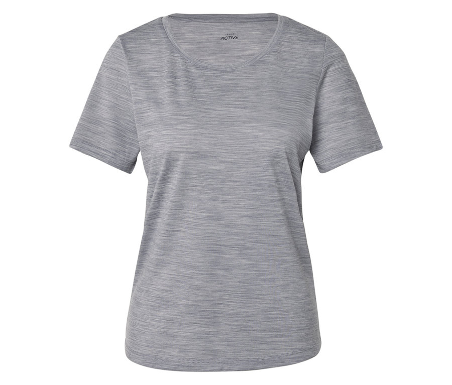 Šedé tričko ACTIVE s krátkým rukávem a kulatým výstřihem.