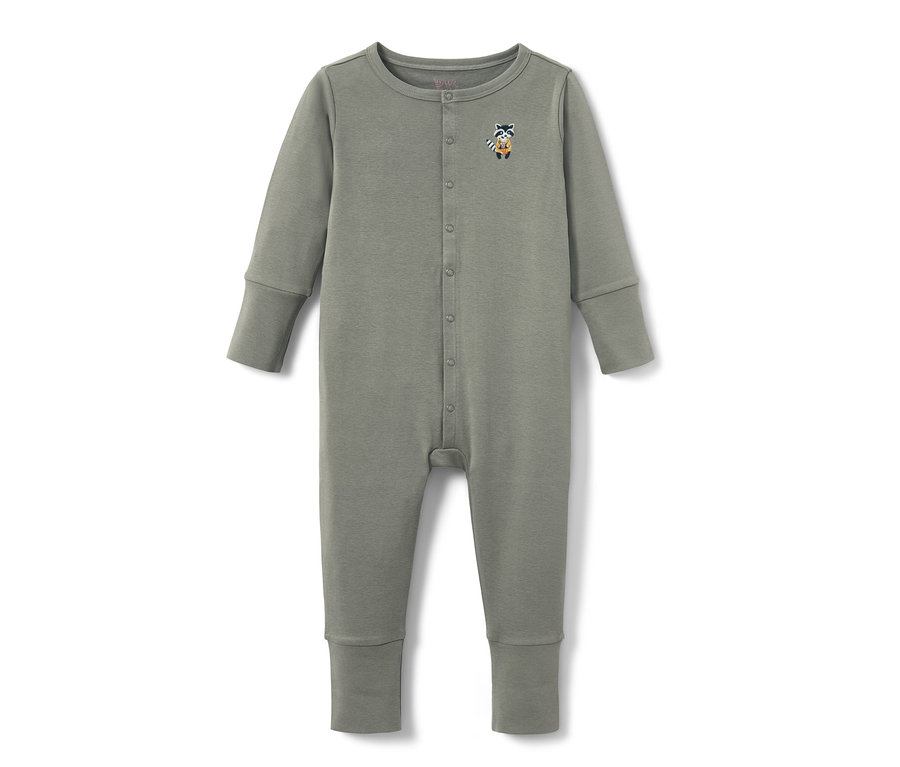 Zelené pyžamo Pyžamka s knoflíky a obrázkem mývala.