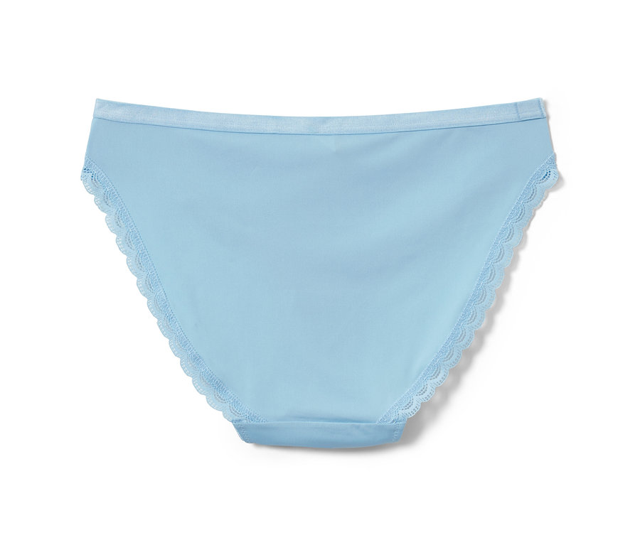 Světle modré kalhotky s krajkou, 2 ks.