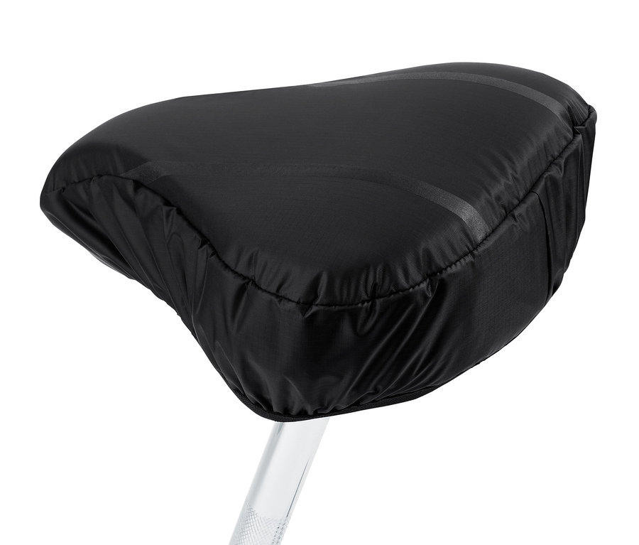 Černý 2 v 1 potah na sedlo kola.