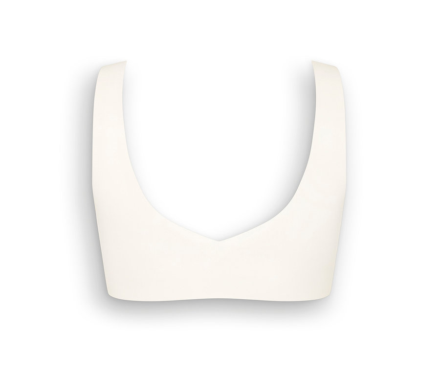 Braletka sloggi ZERO Feel 2.0 Bralette v hedvábně bílé barvě.
