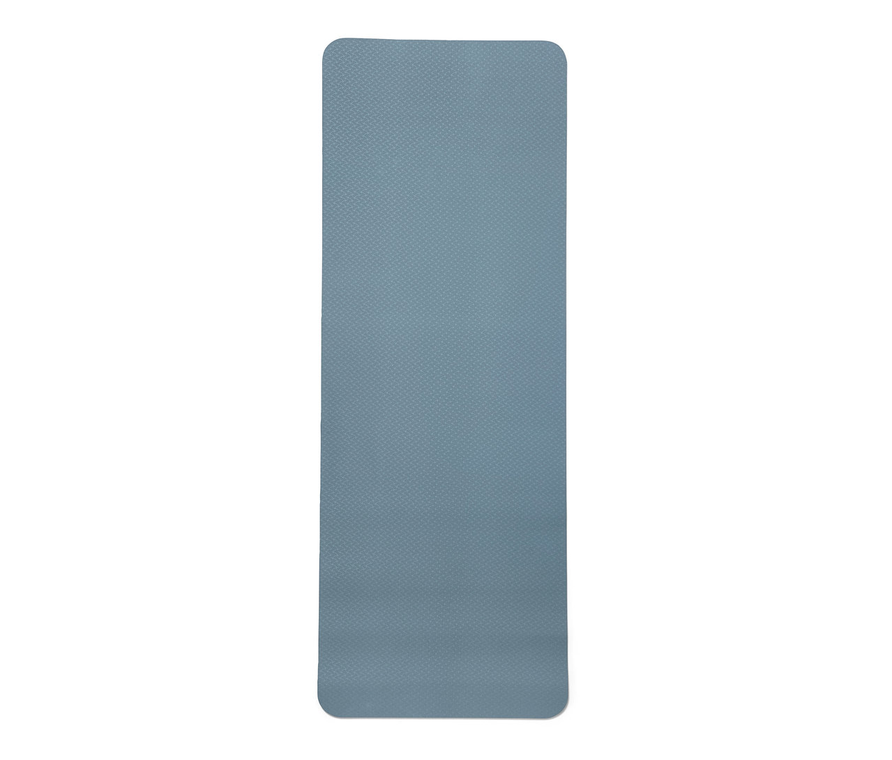 Modrá podložka na jógu.