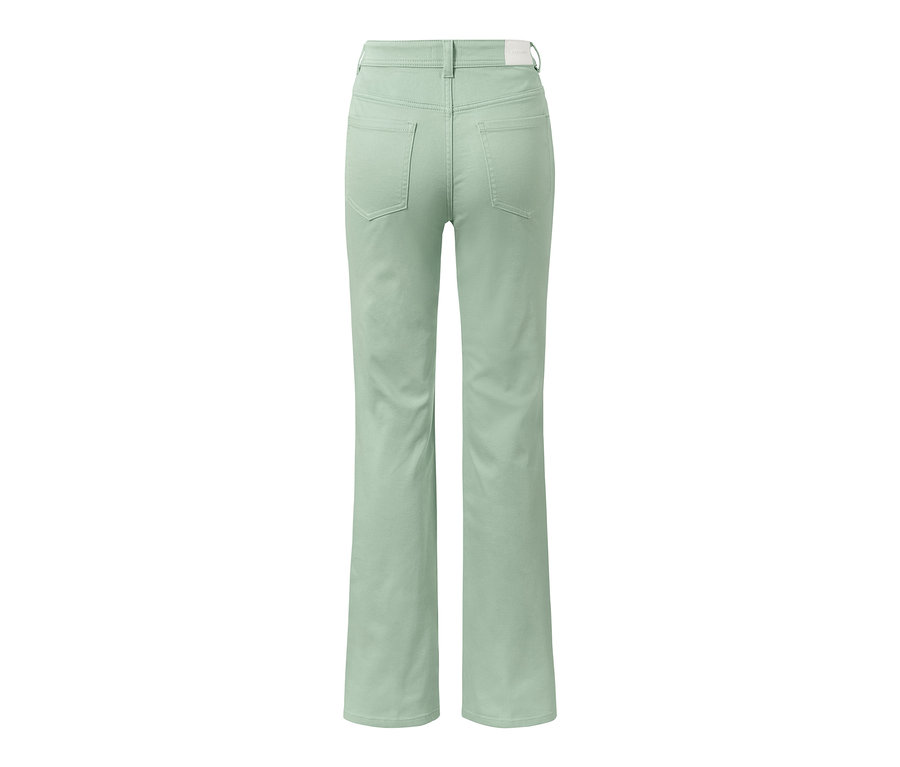 Pohled zezadu na mátově zelené džíny bootcut »Lou«.