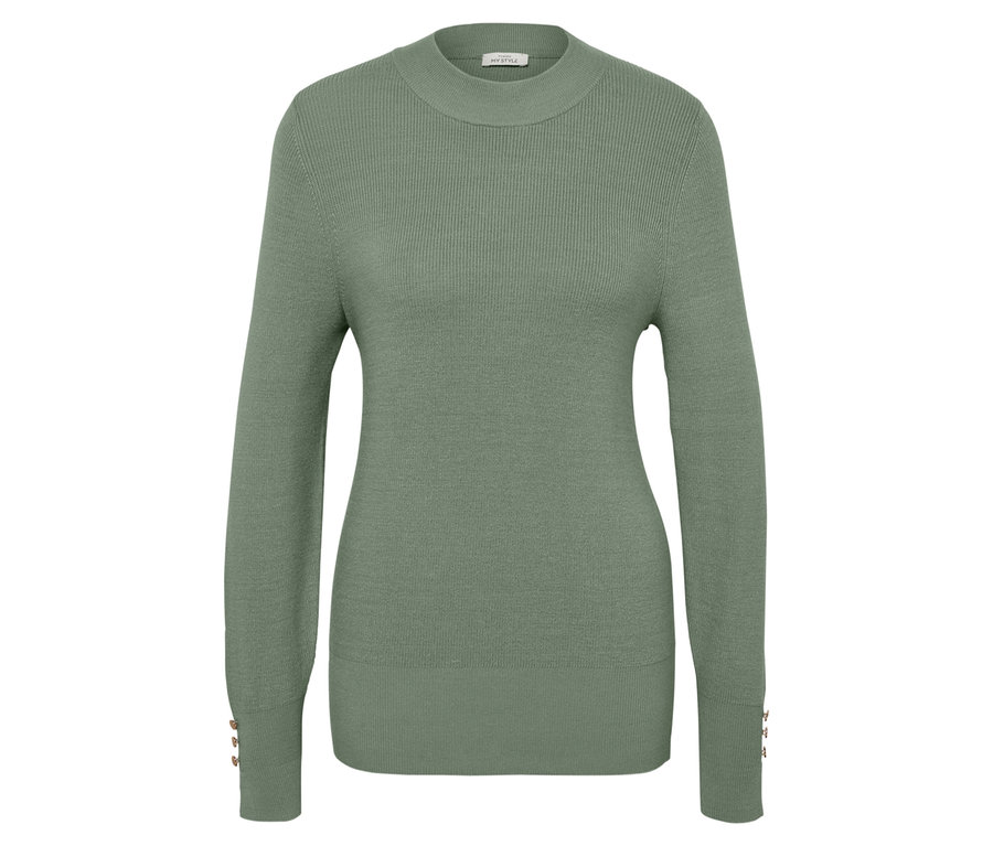 Svetr z jemného úpletu, šalvěj.