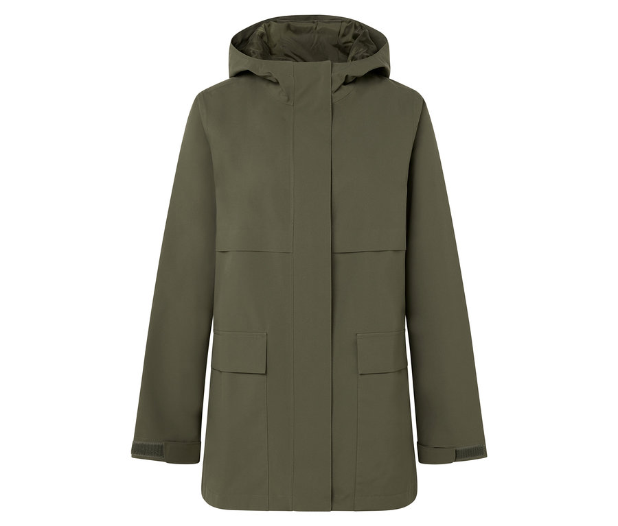 Zelená bunda s kapucí.