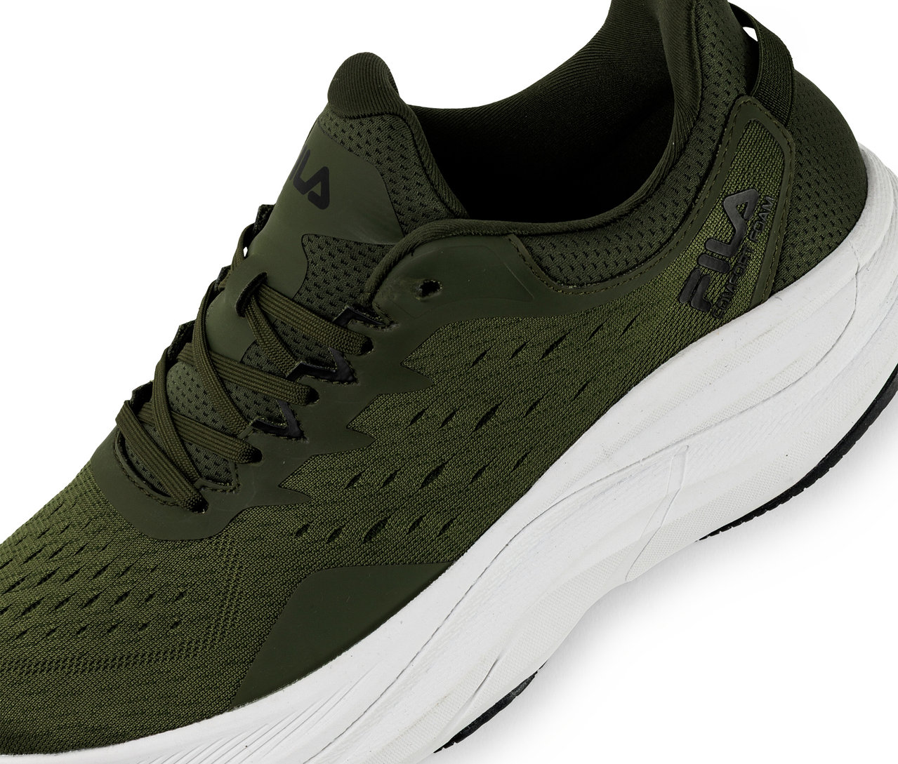 Detailní záběr na pánské tenisky FILA Retron v barvě beetle-white.