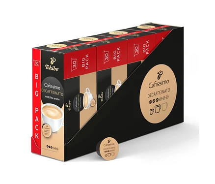 Balení kávových kapslí Cafissimo Decaffeinato.