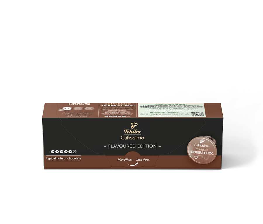 Balení kapslí Cafissimo Flavoured Espresso Double Choc.