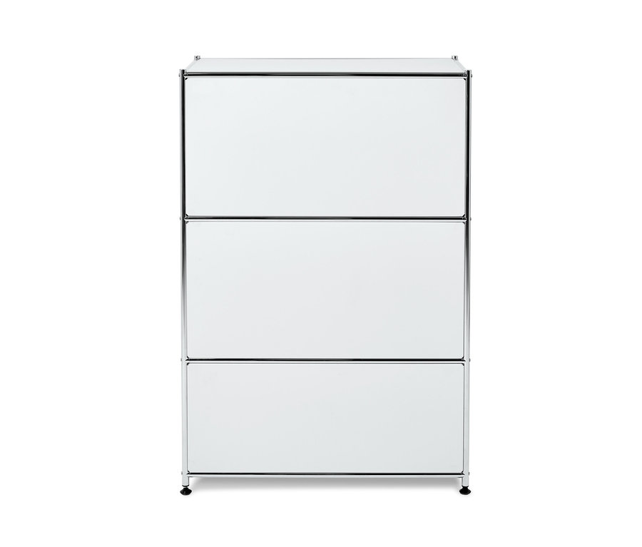 Bílý kovový sekretář »CN3«.