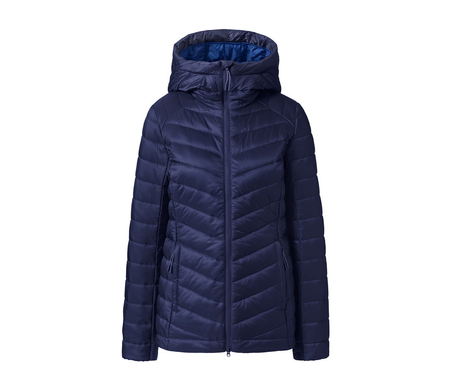 Modrá lehká prošívaná bunda.