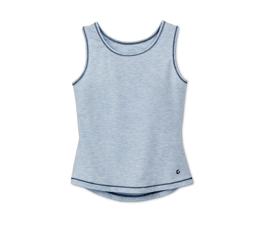 Světle modrý dětský funkční top s recyklovaného materiálu.