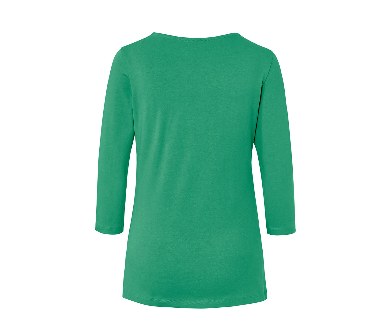 Zelené triko s tříčtvrtečním rukávem.