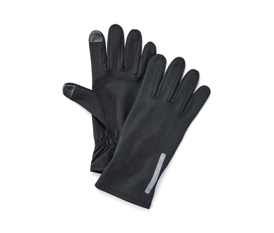 Dvoje černé běžecké rukavice.