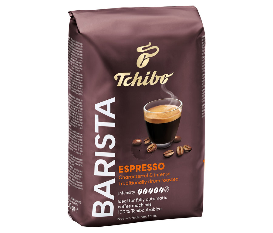 Balení zrnkové kávy Barista Espresso 500 g.